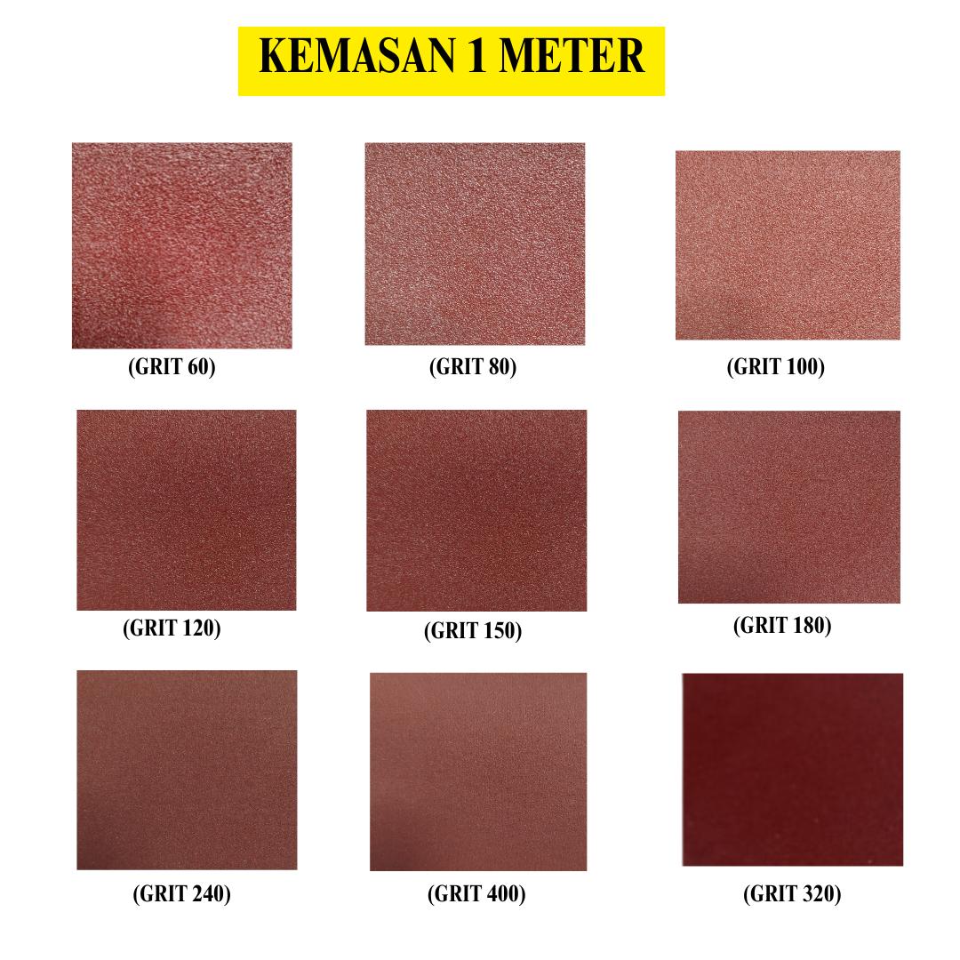 TM Amplas Kertas Gulung Roll Meteran Halus Kasar Meter