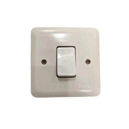 BROCO NG Saklar Tunggal Single Engkel 1 Gang Tanam IB Inbow Cream