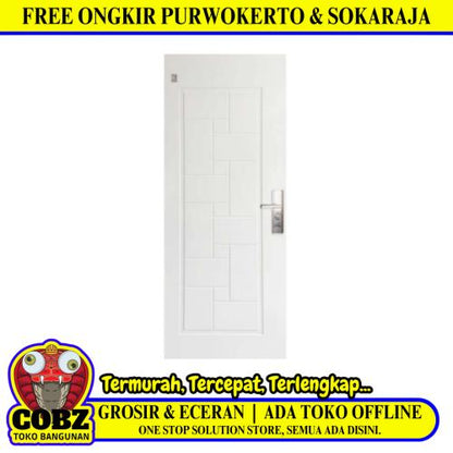 4 CM x 90 CM x 210 CM / FORTRESS URBAN 90.04 SINGLE DOOR Pintu Baja White Set
