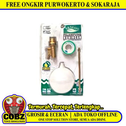 3/4 IN /ERNESTO Floating Valve Pelampung Bola Air Torrent Kuningan Set