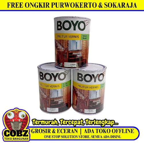 1 KG / BOYO Cat Vernis Kayu Wood Stain Oil Based Paint Kaleng