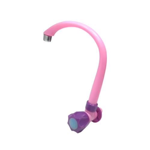 1/2 IN / CAB Kran Angsa Putar Sink Bak Cuci Piring Tembok Plastik Pink PVC
