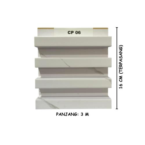 16 CM x 3 M / DL CP-06 Wall Panel Wood WPC PVC Batang