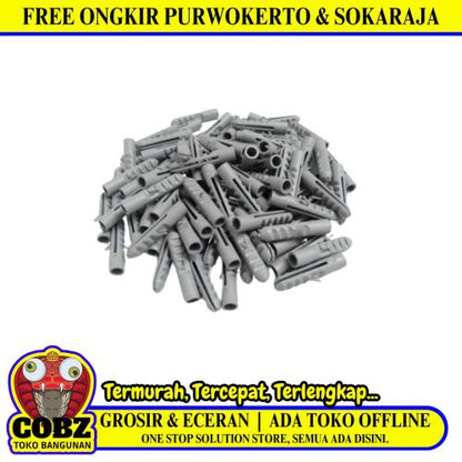 S 8 / TM Angkur Dinding Dudukan Baut Sekrup Tembok PVC Ecer Biji