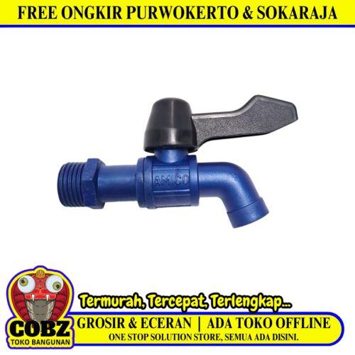 1/2 IN / AMICO Kran Air Tembok Taman Kamar Mandi Plastik PVC