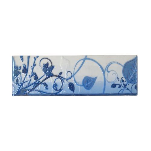 8 CM X 25 CM / NM 8C742C List Keramik Dinding Kamar Mandi Blue Lembar