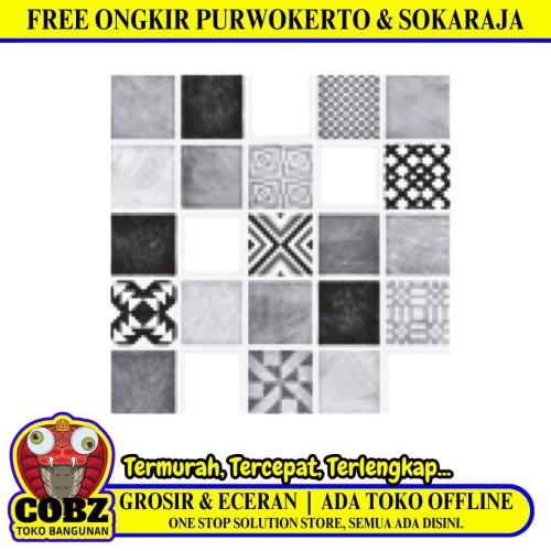 25 CM x 25 CM / ASIA TILE REGAL Keramik Lantai Kamar Mandi Matte Grey Dus