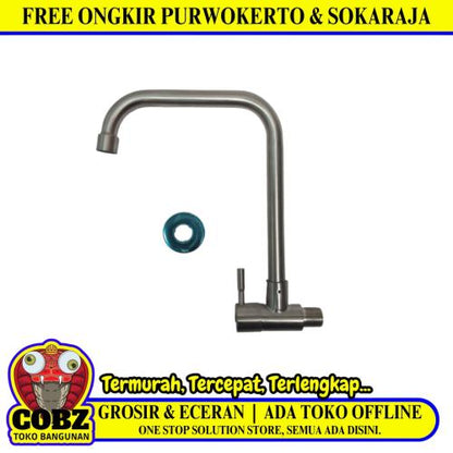 1/2 IN / COBZ CBABH01 Kran Angsa Sink Bak Cuci Piring Tembok Stainless