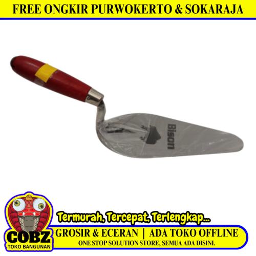 7 IN / BISON Cetok Sendok Semen Acian Trowel Lancip Gagang Kayu