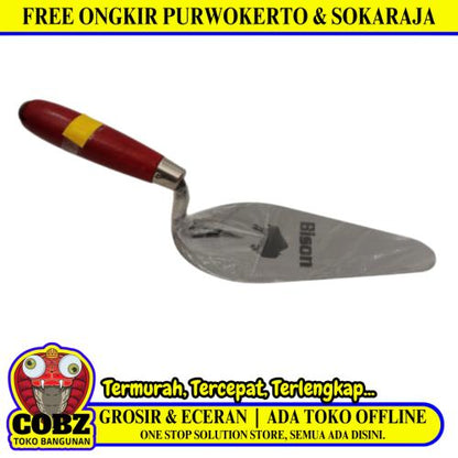 7 IN / BISON Cetok Sendok Semen Acian Trowel Lancip Gagang Kayu