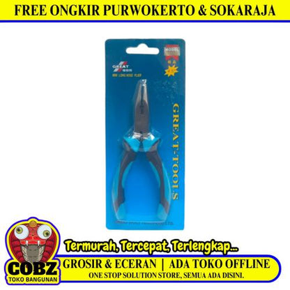 4 1/2 IN / GREAT Tang Lancip Cucut Jepit Kawat Kabel Long Nose Pliers