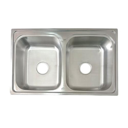 82 CM x 51 CM x 19 CM / GNET ARCHIC WO 8050 Bak Cuci Piring Washbak 2 Lubang + Acc Set