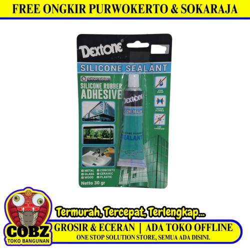 30 GR / DEXTONE SILICONE SEALANT Rubber Adhesive Lem Kaca Tube