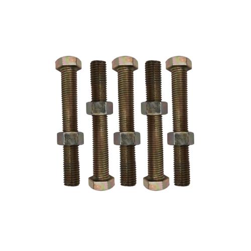 M 10 x 70 MM / TM Baut Mur Hexagon Bolt Nut Flat Head Kuning Biji