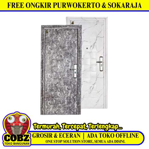 5 CM x 90 CM x 210 CM / FORTRESS MRBL FORT 90.11 SINGLE Pintu Kamar Mandi Baja Putih Set