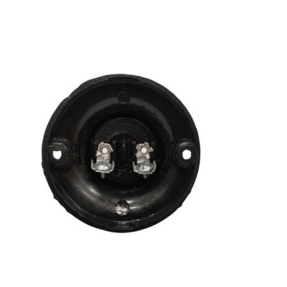 SETKOU Fitting Tempat Lampu Plafon Atap Tempel Bulat Kecil Hitam