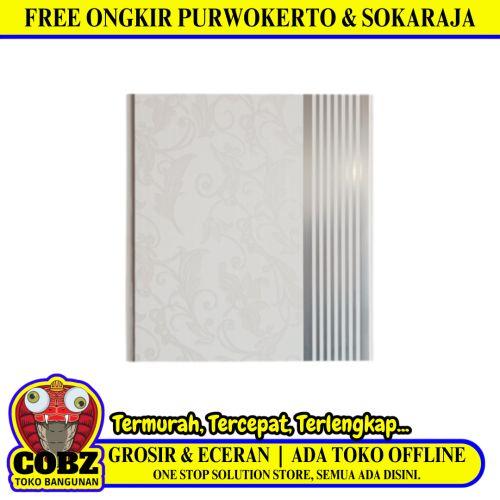 8 MM x 25 CM x 5 M / SHUNDA PLAFON PL.25.16  Plafon Gypsum GRC U PVC Hotstamping Lembar