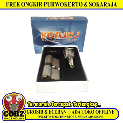 KOFUKU Silinder Anak Kunci Pintu Cylinder Lock Besar + 5 Kunci Set
