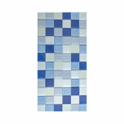 25 CM x 50 CM / UNO Aurora Keramik Dinding Timbul Glossy Blue Dus