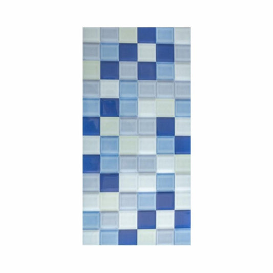 25 CM x 50 CM / UNO Aurora Keramik Dinding Timbul Glossy Blue Dus