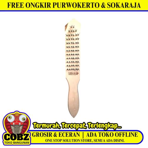 12 BRS / NISHIO Sikat Kawat Bahan Pembersih Karat Gagang Kayu