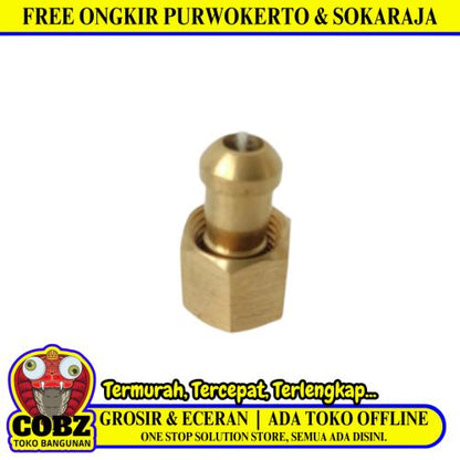 1/4 IN / TM Nepel Adaptor Sambungan Selang Kuningan