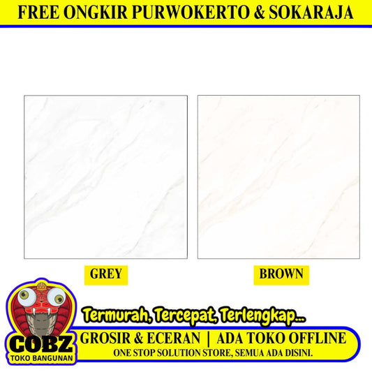 50 CM x 50 CM / PLATINUM HARVARD Keramik Lantai Rumah Glossy Dus