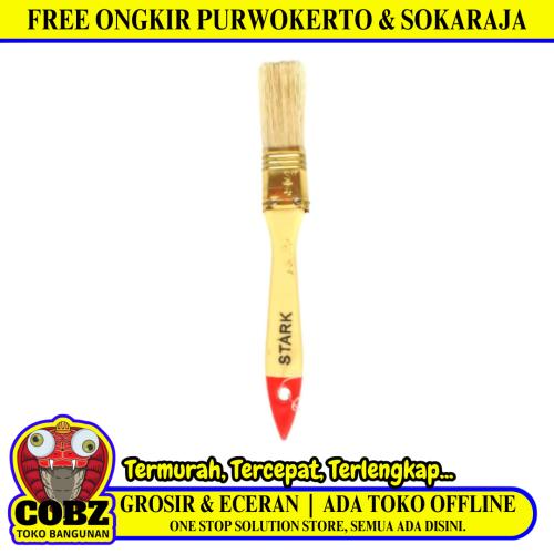 3/4 IN / STARK Kuas Cat Tembok Kayu Besi Air Acyrlic Paint Brush