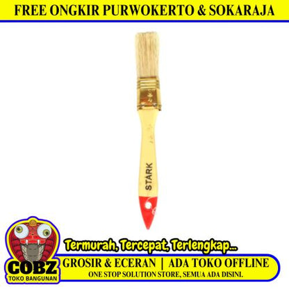 3/4 IN / STARK Kuas Cat Tembok Kayu Besi Air Acyrlic Paint Brush