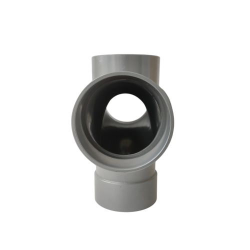 4 IN / RUCIKA D - LT Tee Large Radius Double Fitting Pipa PVC