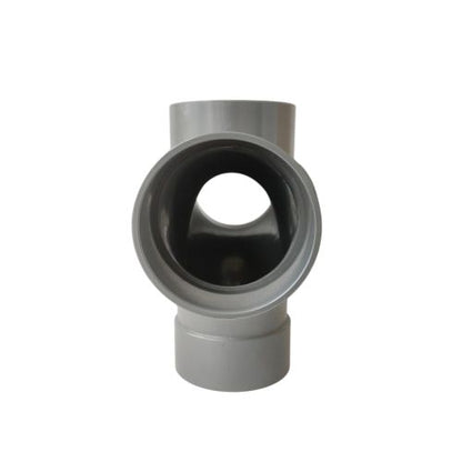 4 IN / RUCIKA D - LT Tee Large Radius Double Fitting Pipa PVC