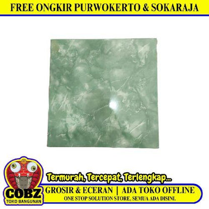 40 CM x 40 CM / ARWANA 7711 Keramik Lantai Rumah Glossy Green Dus