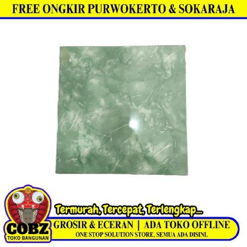 40 CM x 40 CM / ARWANA 7711 Keramik Lantai Rumah Glossy Green Dus