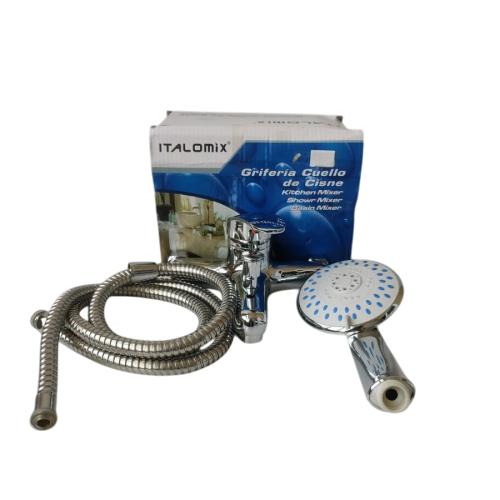 1/2 IN / ITALOMIX Kran Shower Panas Dingin Stainless + Selang + Shower Set