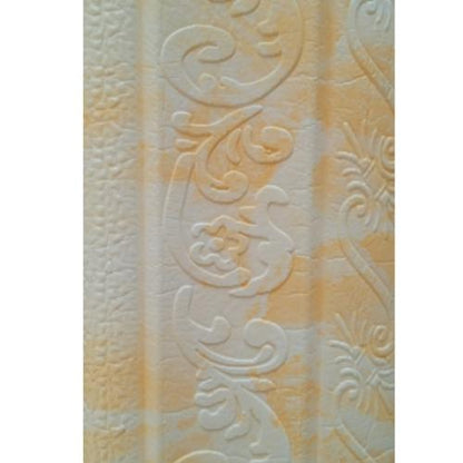 8 MM x 8 CM x 115 CM / COBZ LIST-B83H Wallpaper Foam Sticker Corak Kuning Putih Lembar