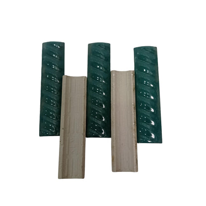 10 CM / COBZ Kuku Macan Bon Bon Lis Keramik Ulir Lurus Hijau Lembar