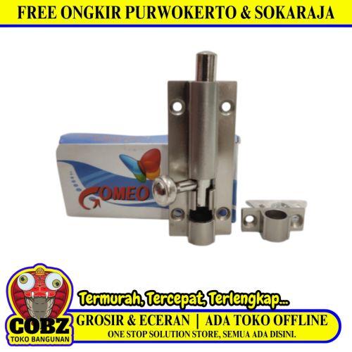 3  IN / GOMEO Grendel Kunci Slot Pintu Jendela Stainless