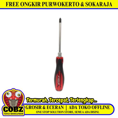 5 IN / SOLID Obeng Screwdriver One Way Plus Gagang Fiber