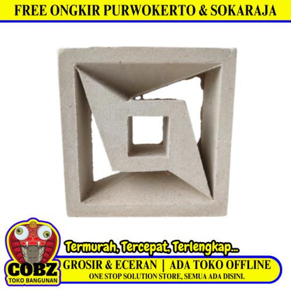 20 CM X 20 CM / NM 04 Rooster Lubang Angin Pasir Putih Jumlah Sisi Biji