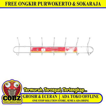 7 KAIT / GANOM Kapstok Cantel Gantungan Baju Dinding Stainless