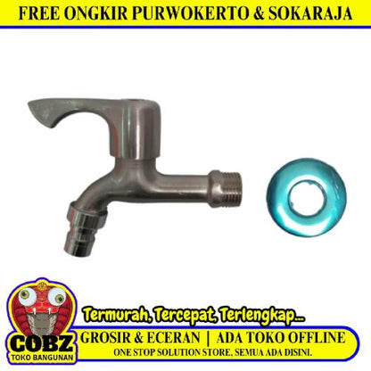 1/2 IN / COBZ CBABE01 Kran Air Taman Kamar Mandi Mesin Cuci Stainless