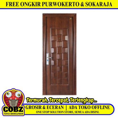 5 CM x 90 CM x 230 CM / FORTRESS PRIME 90.03 SINGLE DOOR Pintu Baja Coklat Set