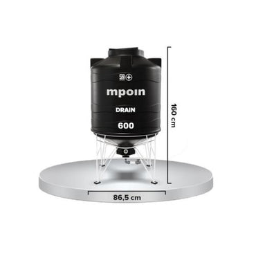 510 L / MPOIN + DRAIN D 600 Water Torrent Tangki Tandon Air PVC Silver Stone + Acc Set