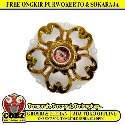 ROCIA Fitting Tempat Lampu Plafon Atap Tempel Motif Besar Gold