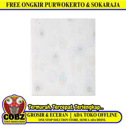 8 MM x 25 CM x 4 M / SHUNDA PLAFON PL.25.09 Plafon Gypsum GRC U PVC Hotstamping Lembar