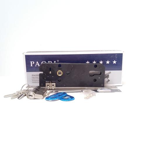 PAORI PH7016-40 NB-T Slot Body Kunci Pintu Roller Pelor 2 Rumah Double Besar Set