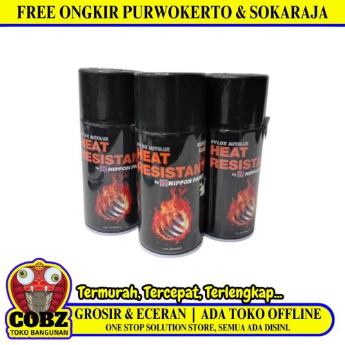 300 CC / NIPPON PAINT Heat Ressistant Pylox Cat Kayu Besi Semprot Kaleng