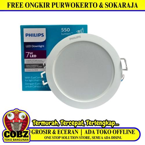 7 WATT / PHILIPS Downlight Lampu Tanam Plafon Putih