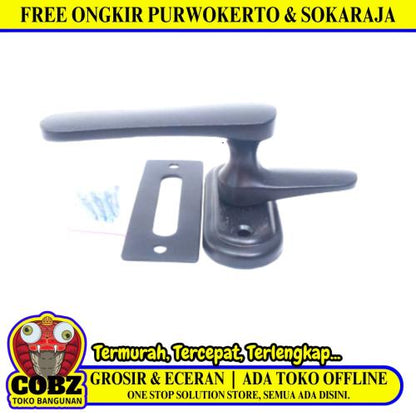 COBZ Rambuncis Handle Slot Grendel Kunci Jendela Universal SS Hitam