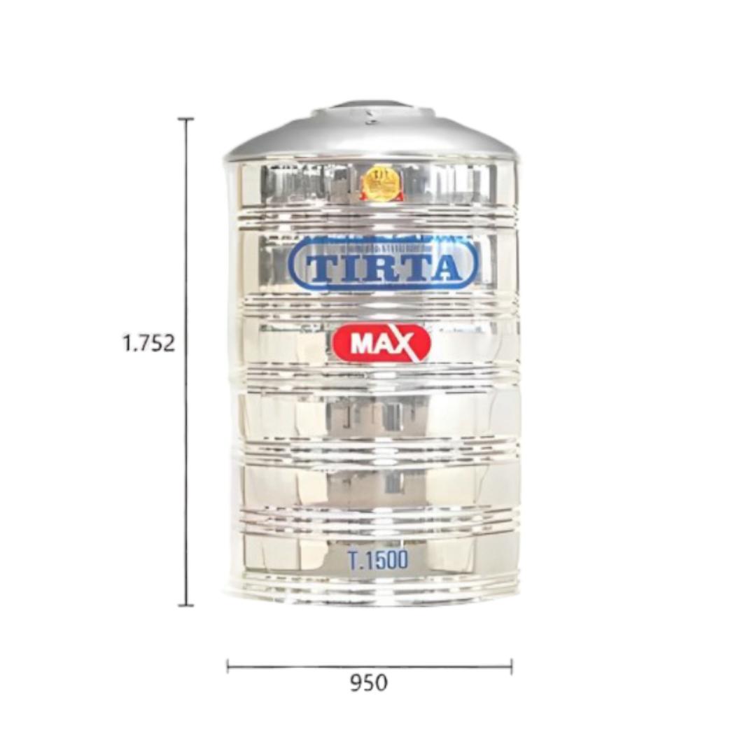 1535 L / TIRTA T 1500 TK Water Torrent Tangki Air Stainless Penyangga + Acc Set
